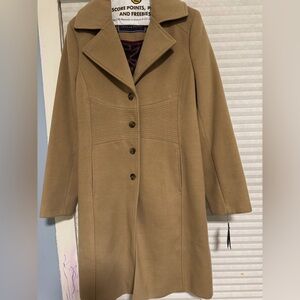 Large Tan Tommy Hilfiger coat.